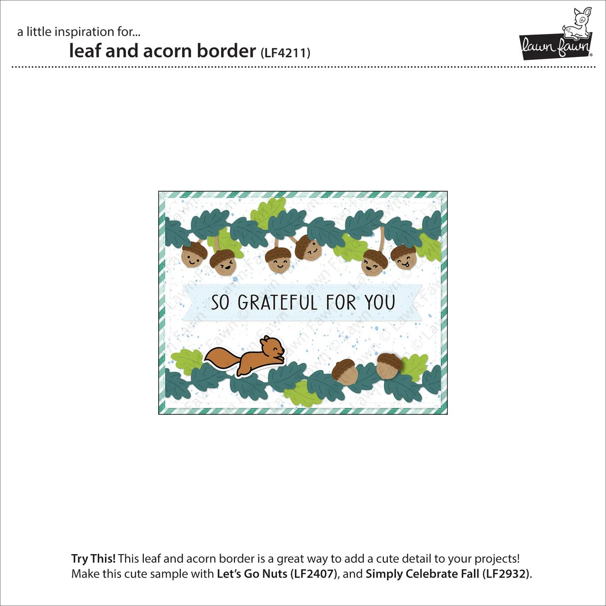 Lawn Fawn Leaf and Acorn Border