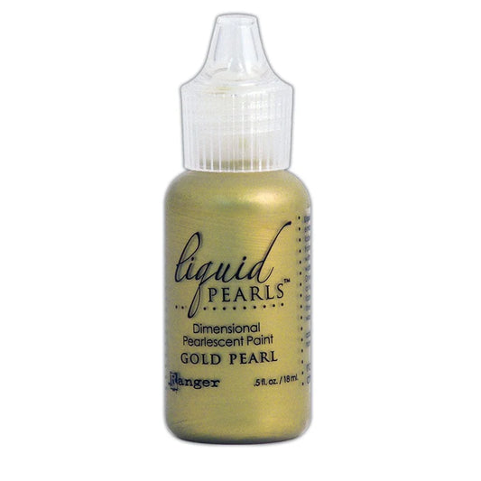 Bottle of liquid pearl paint labeled 'Gold Pearl' on a white background