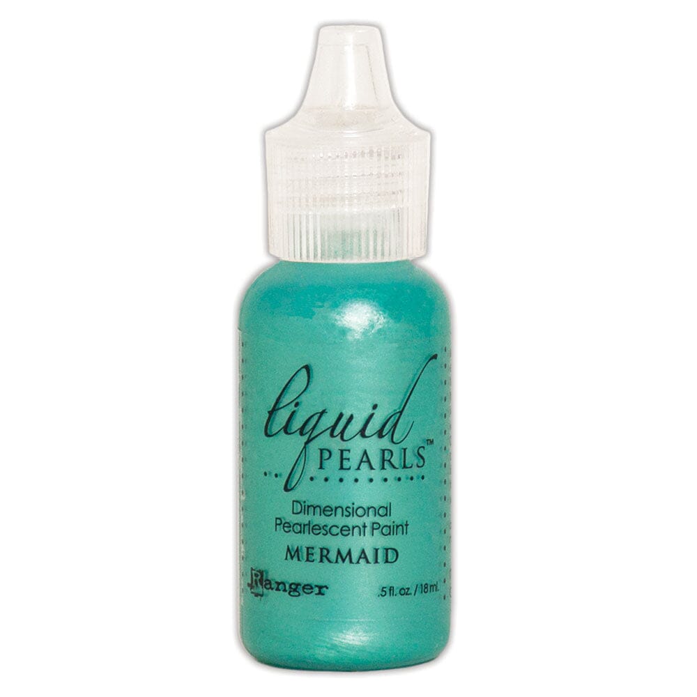 Bottle of Mermaid Liquid Pearls paint on a white background