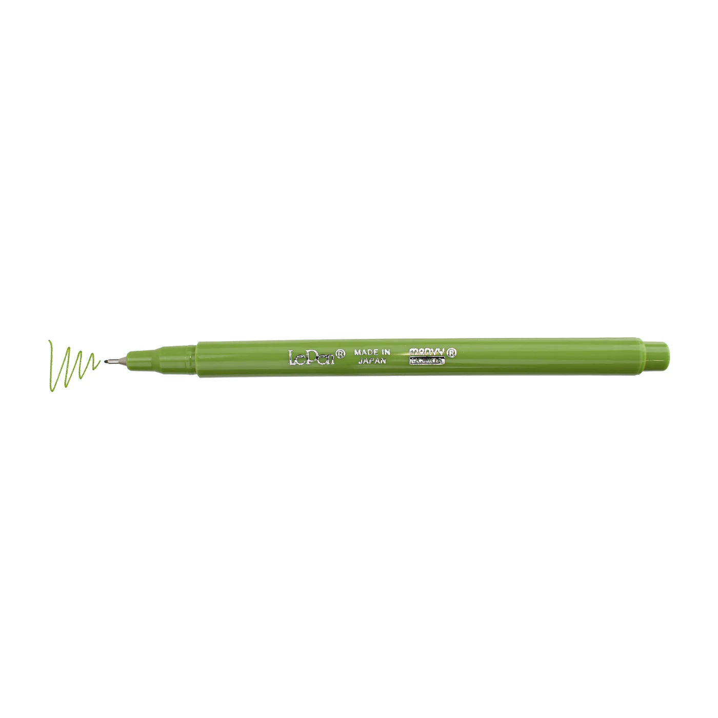 Marker with color swatch line shown, Marvy Uchida LePen in matcha