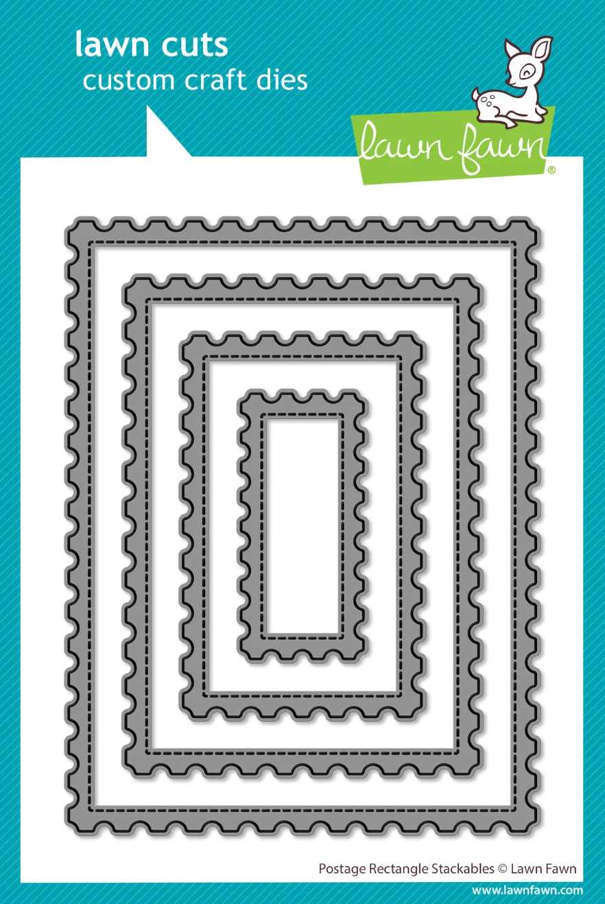 Lawn Fawn Postage Rectangle Stackables basic dies for card making