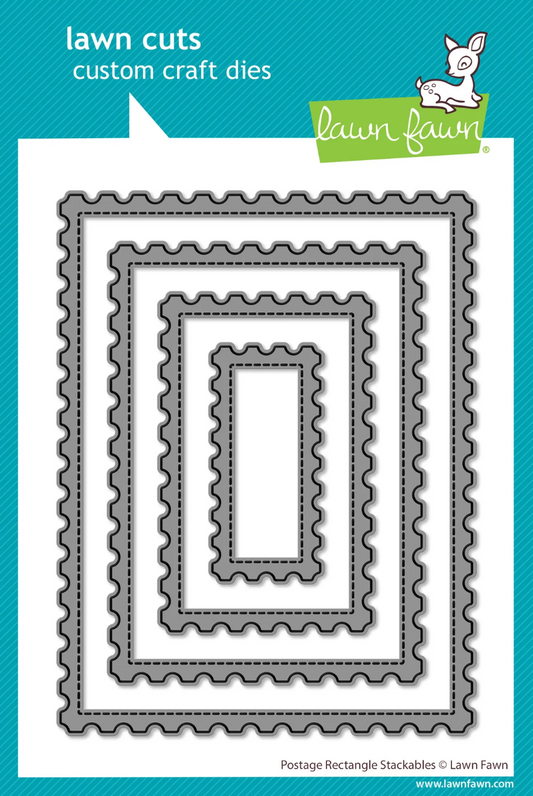 Lawn Fawn Postage Rectangle Stackables basic dies for card making