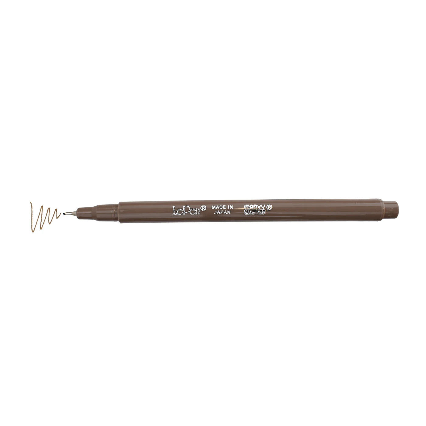 Marker with color swatch line shown, Marvy Uchida LePen in cocoa