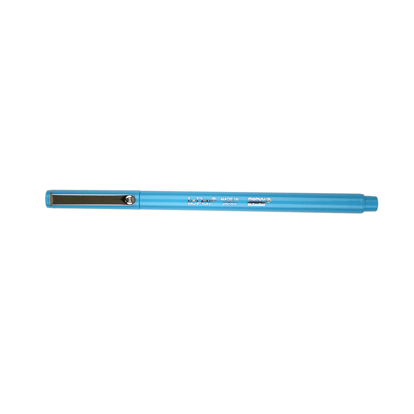 Pen with cap on, Marvy Uchida LePen in fluorescent blue