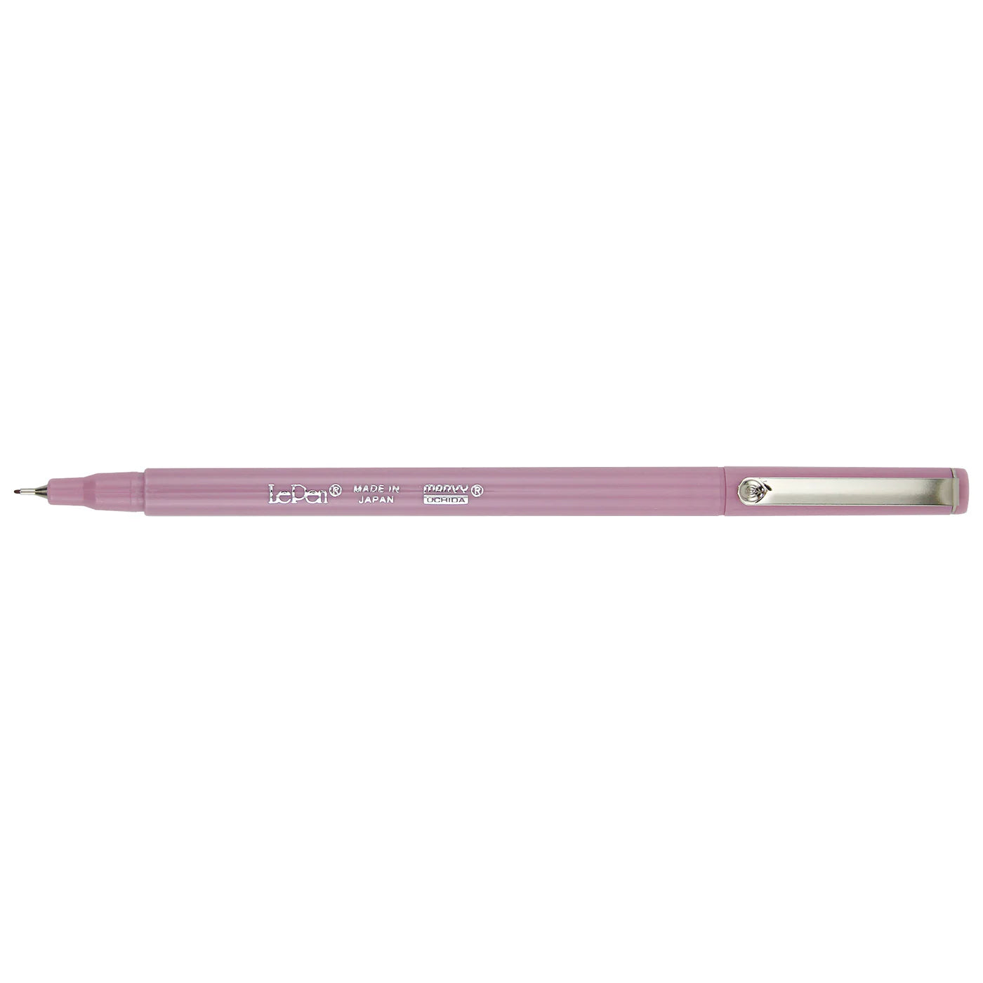 Pen shown with cap on, Marvy Uchida LePen in pale mauve