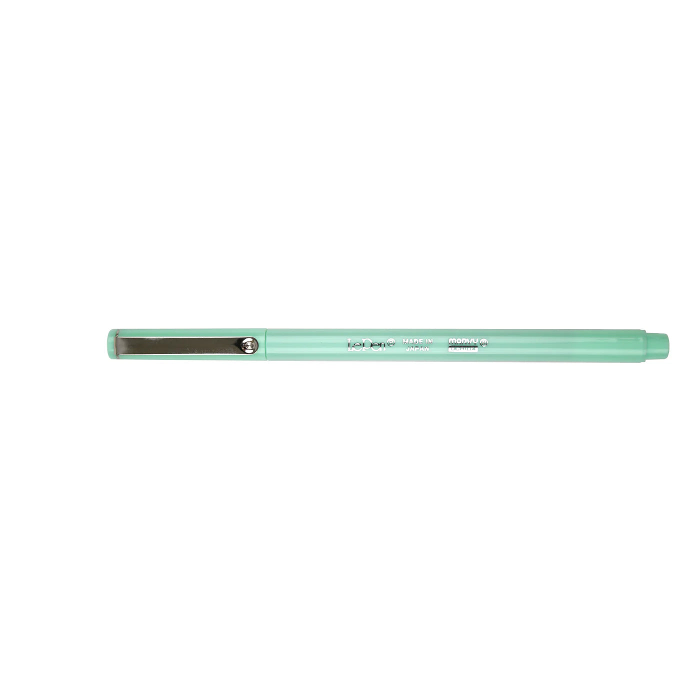 Pen shown with cap on, Marvy Uchida LePen in peppermint