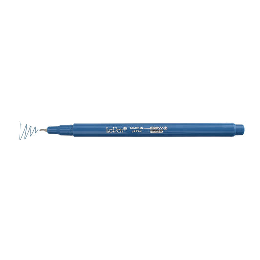 Marker with color swatch line shown, Marvy Uchida LePen in steel blue