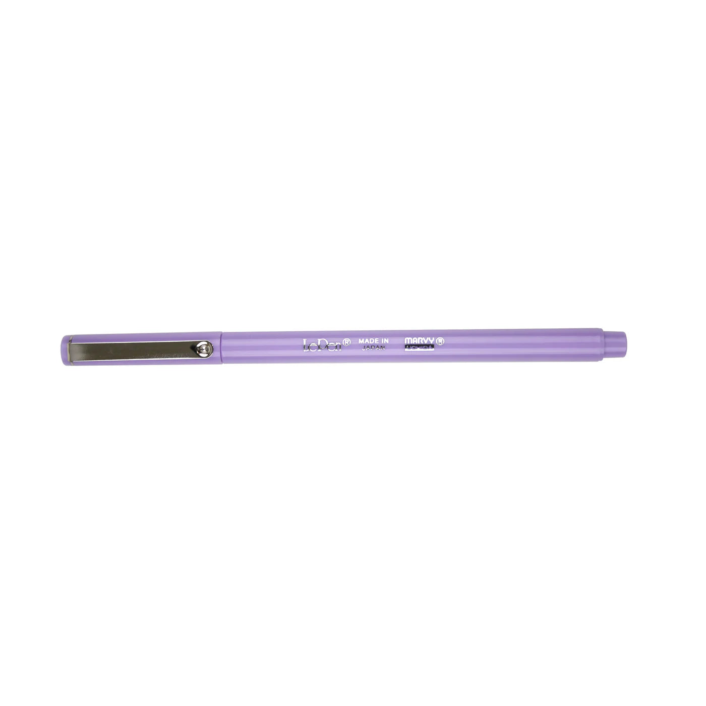 Pen shown with cap on, Marvy Uchida LePen in wisteria