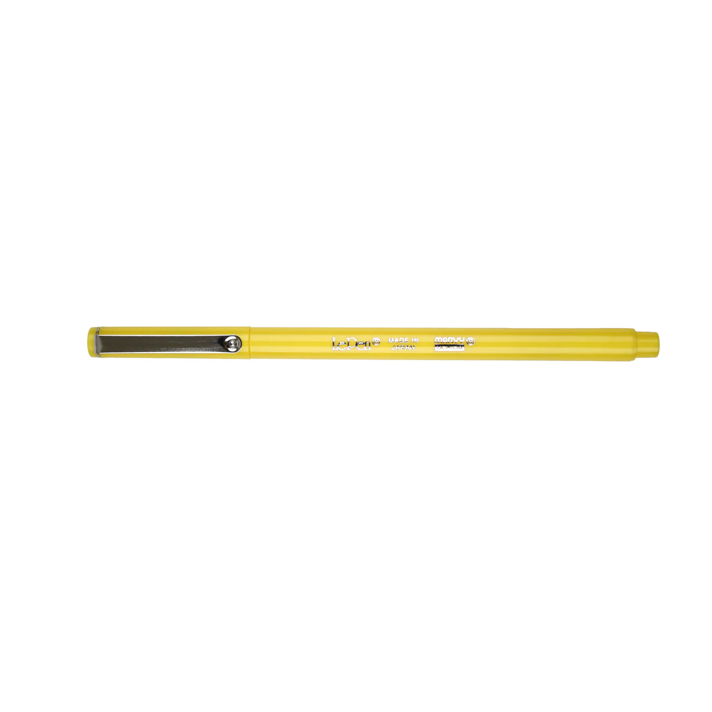 Pen with color swatch line shown, Marvy Uchida LePen in yellow