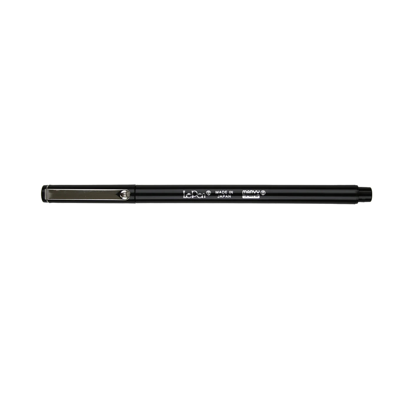 Marker shown with cap on, Marvy Uchida LePen in black
