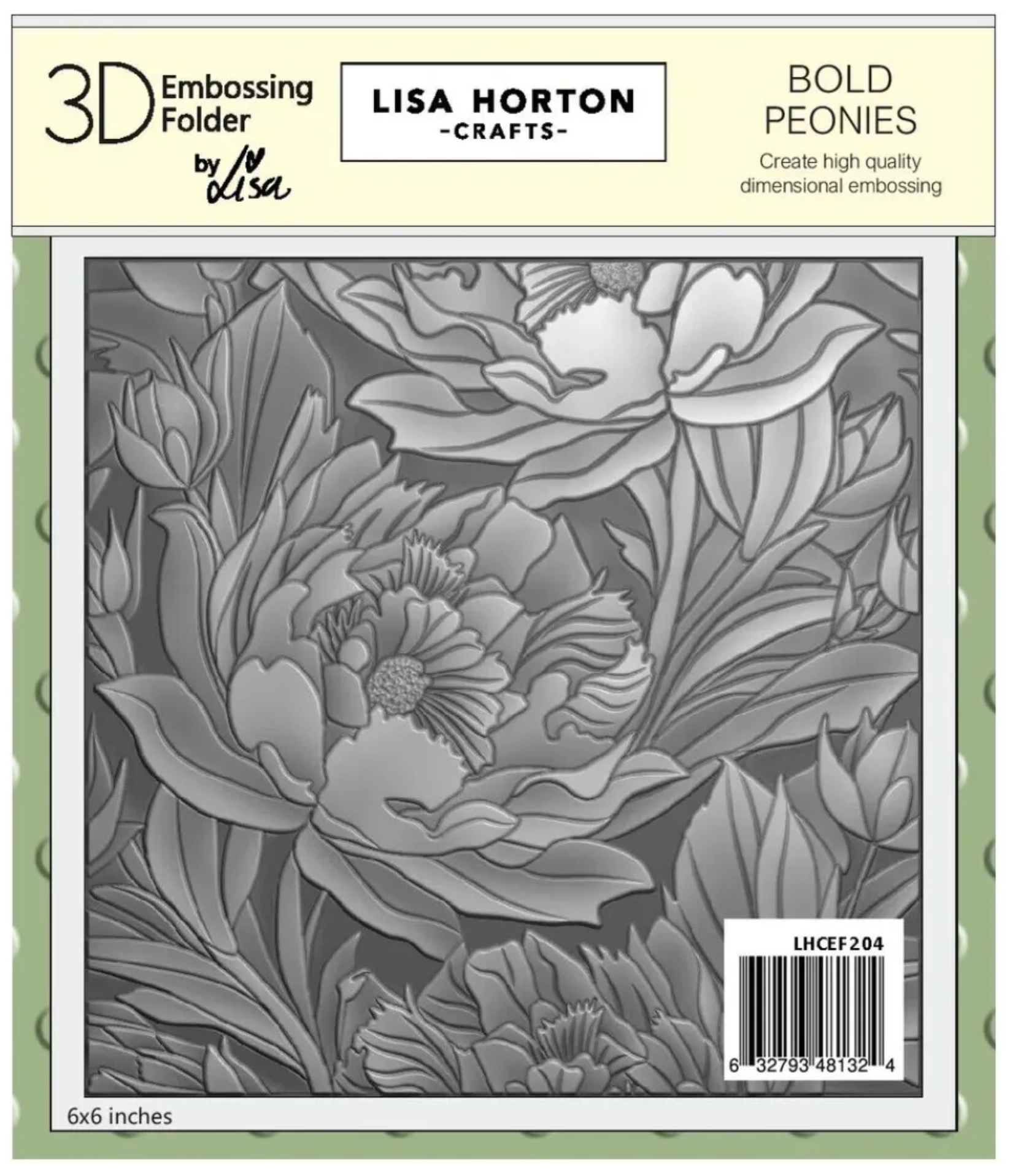3D embossing folder with floral design by Lisa Horton Crafts on a white background