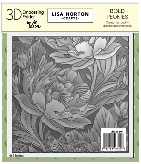 3D embossing folder with floral design by Lisa Horton Crafts on a white background