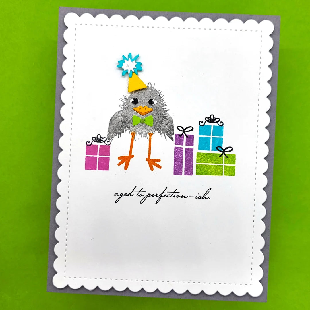 LDRS Fuzzy Wuzzies Birthday Suit Add-On Stamps and Dies