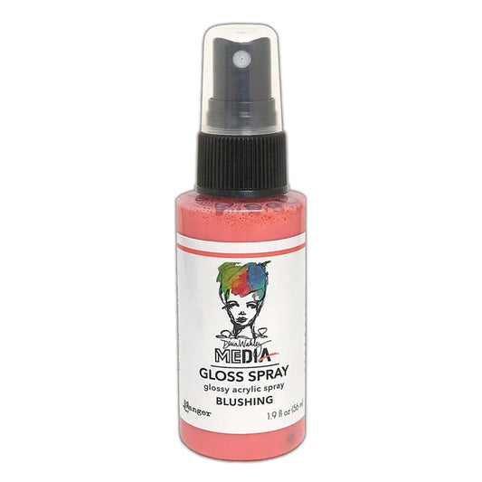 Blassing gloss spray bottle with a colorful label on a white background