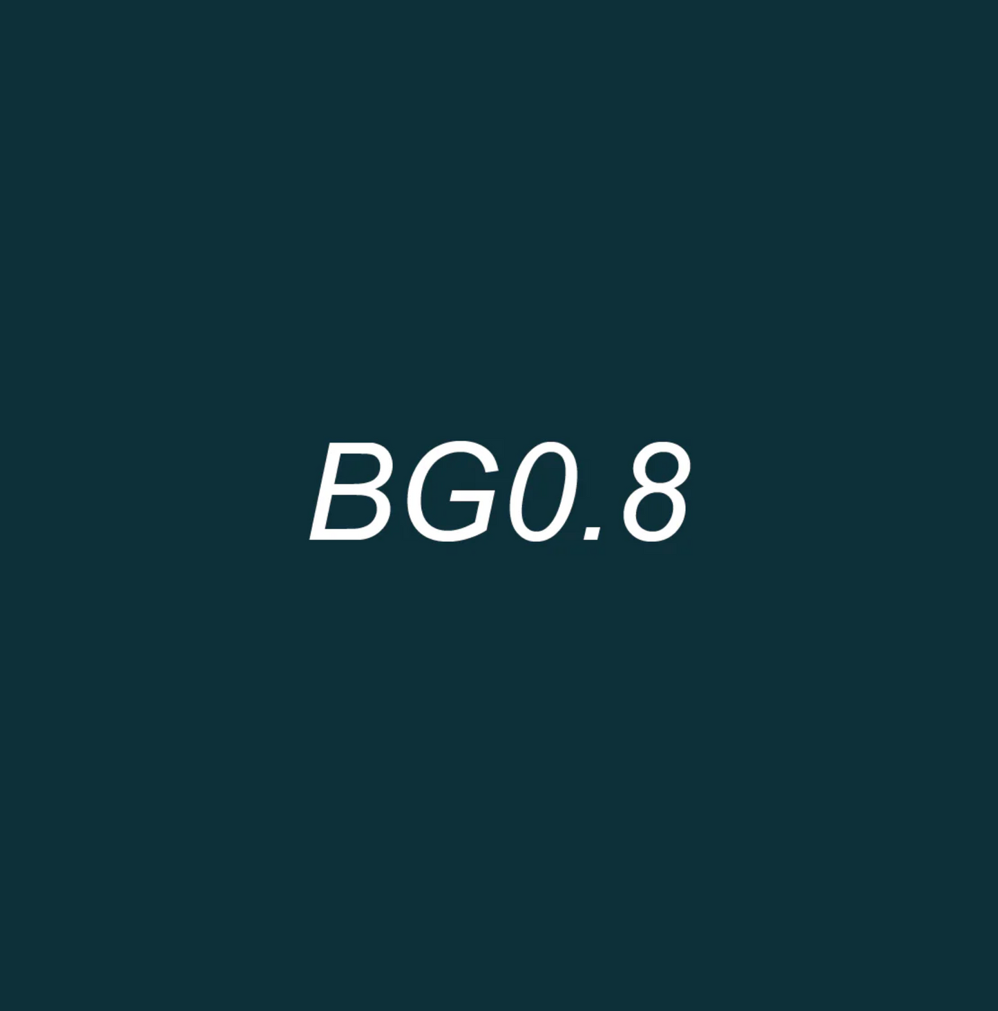 Text 'BG0.8' on a black background