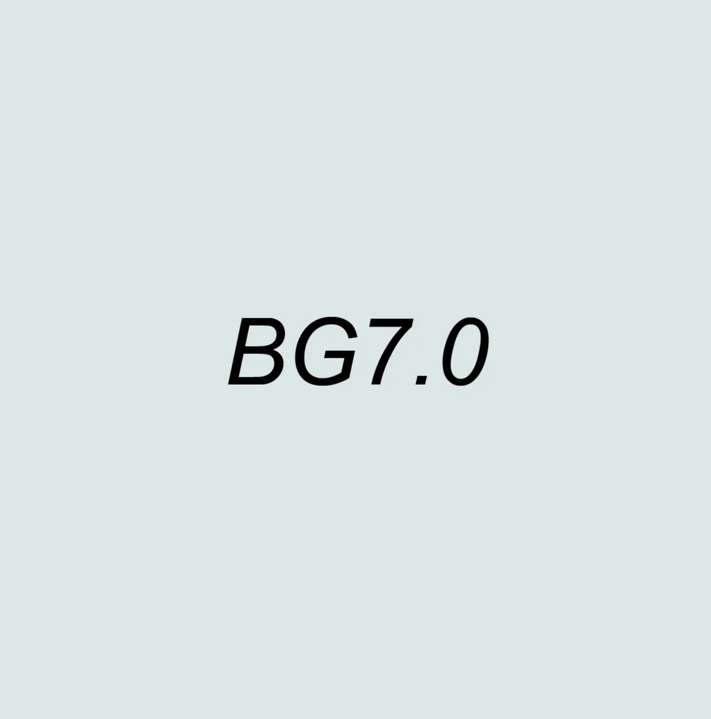 Text 'BG7.0' on a light gray background