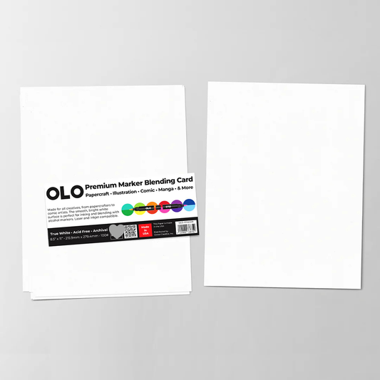 OLO Premium Marker Blending Card packaging on a gray background