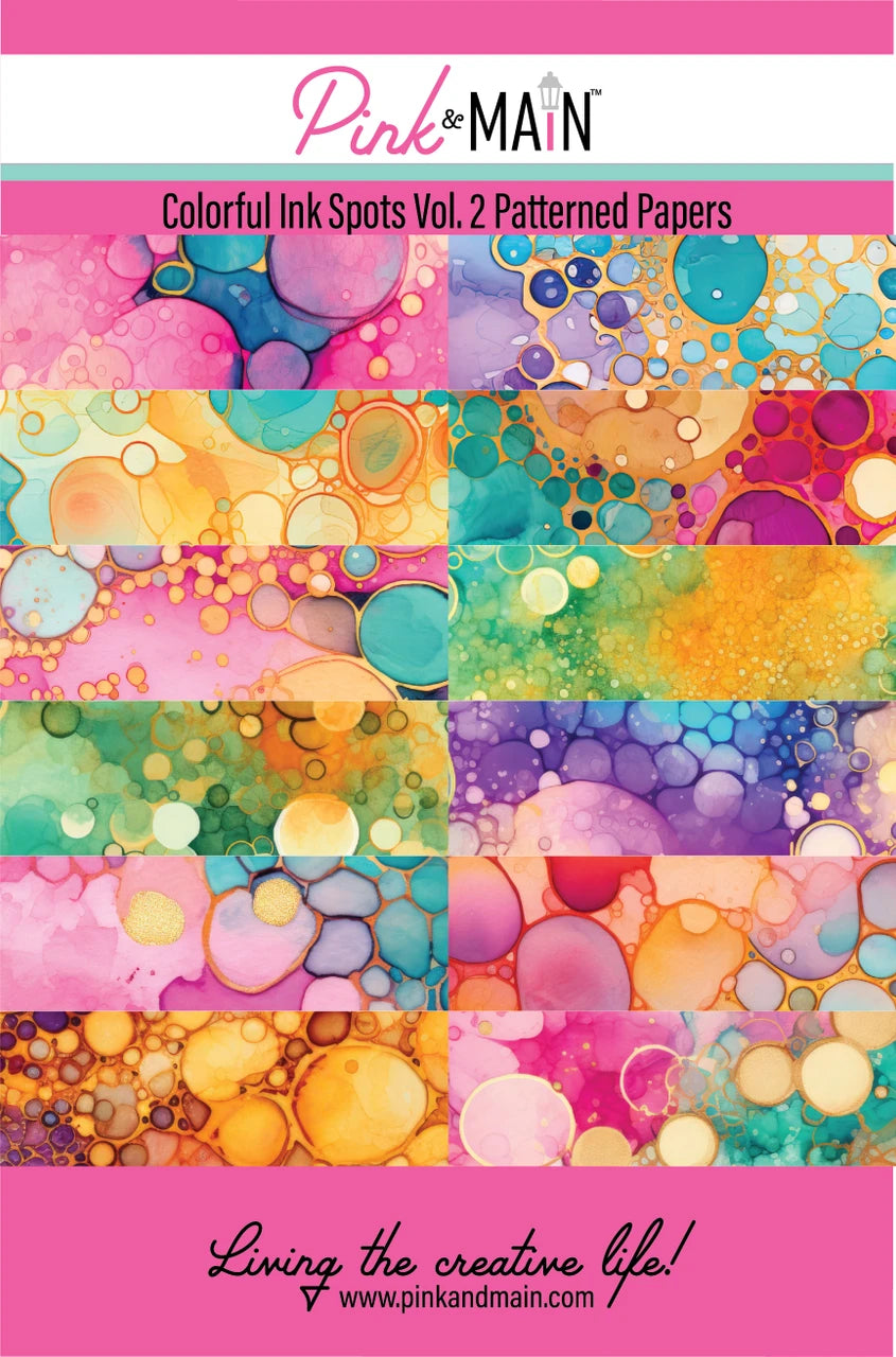 colorful bubble patterned paper by pink and main