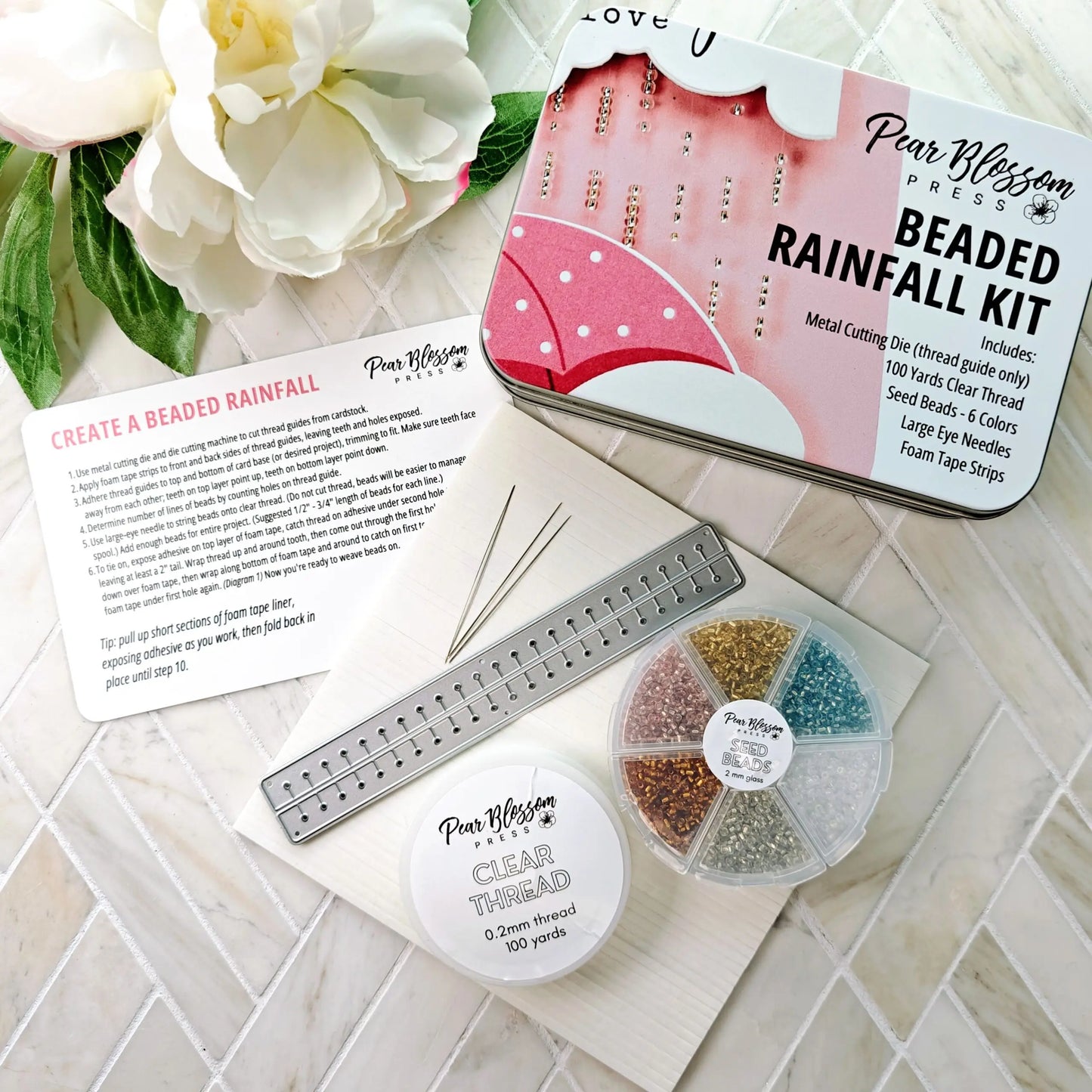 Pear Blossom Beaded Rainfall Kit
