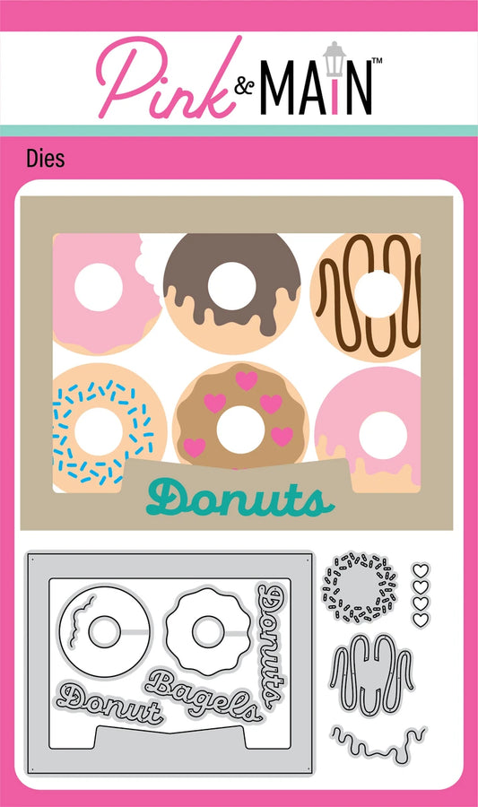 box of donuts dies from pink and main
colored photo