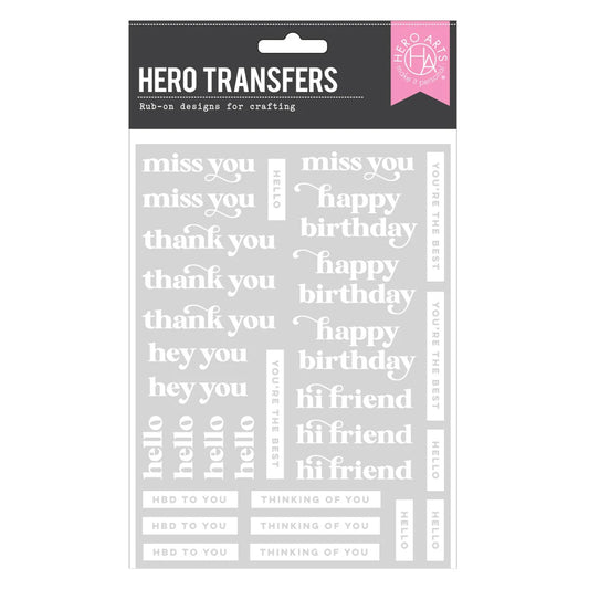 Hero Arts Must Have Messages Hero Rub-On Transfers