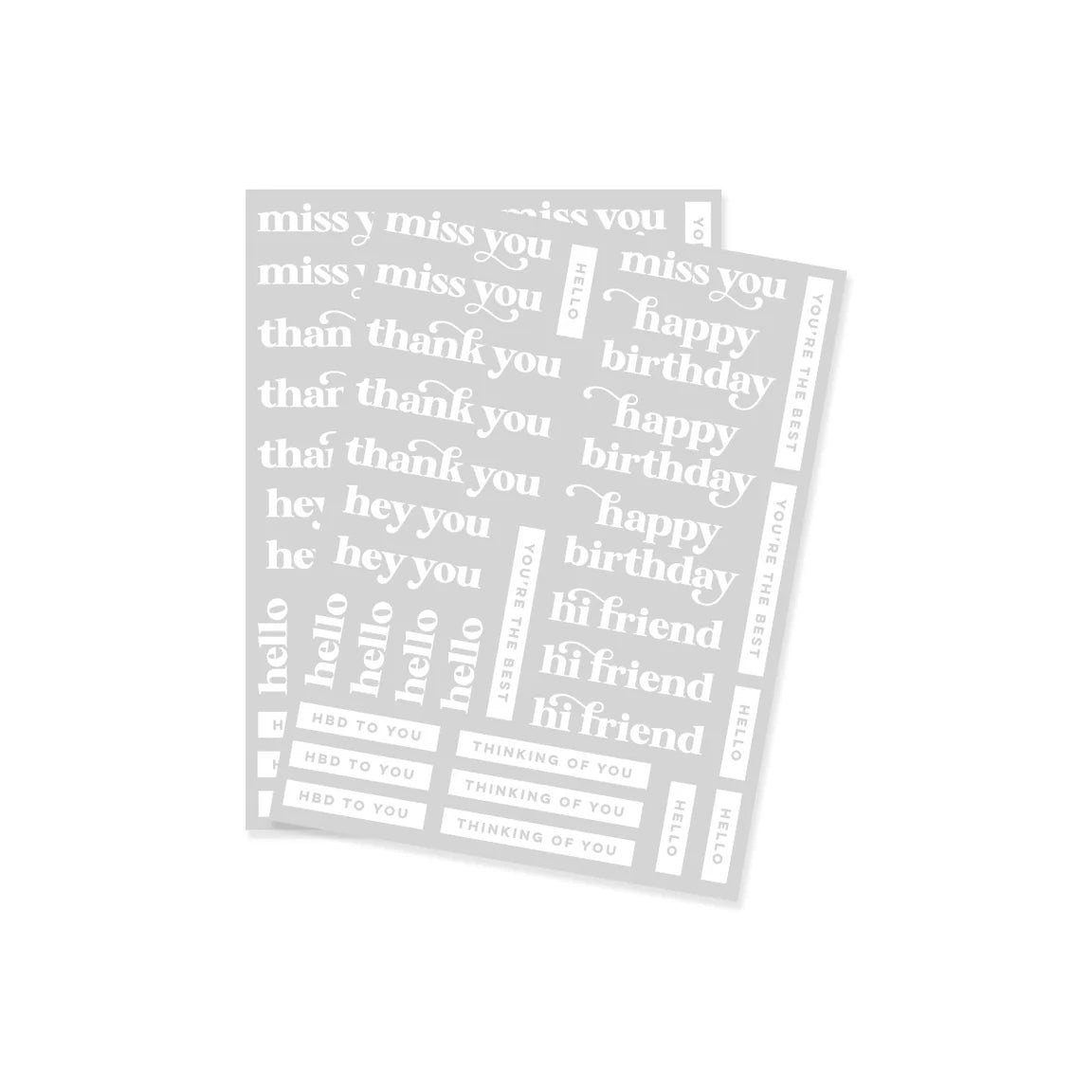 Hero Arts Must Have Messages Hero Rub-On Transfers