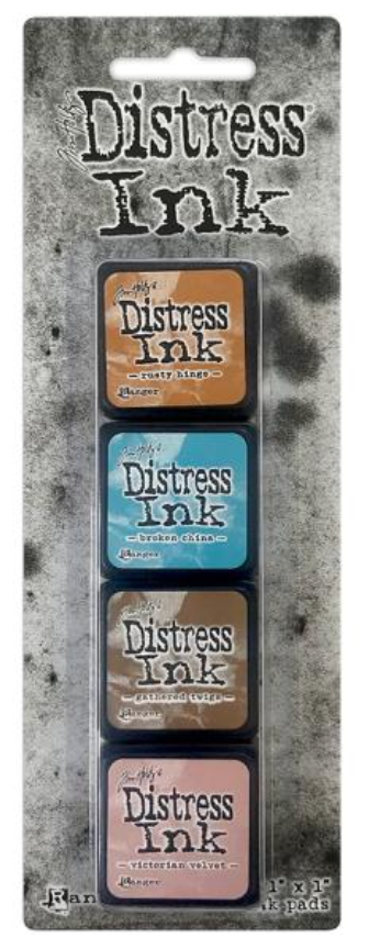 Set of Distress Ink pads on a packaging with 'Distress Ink' branding.