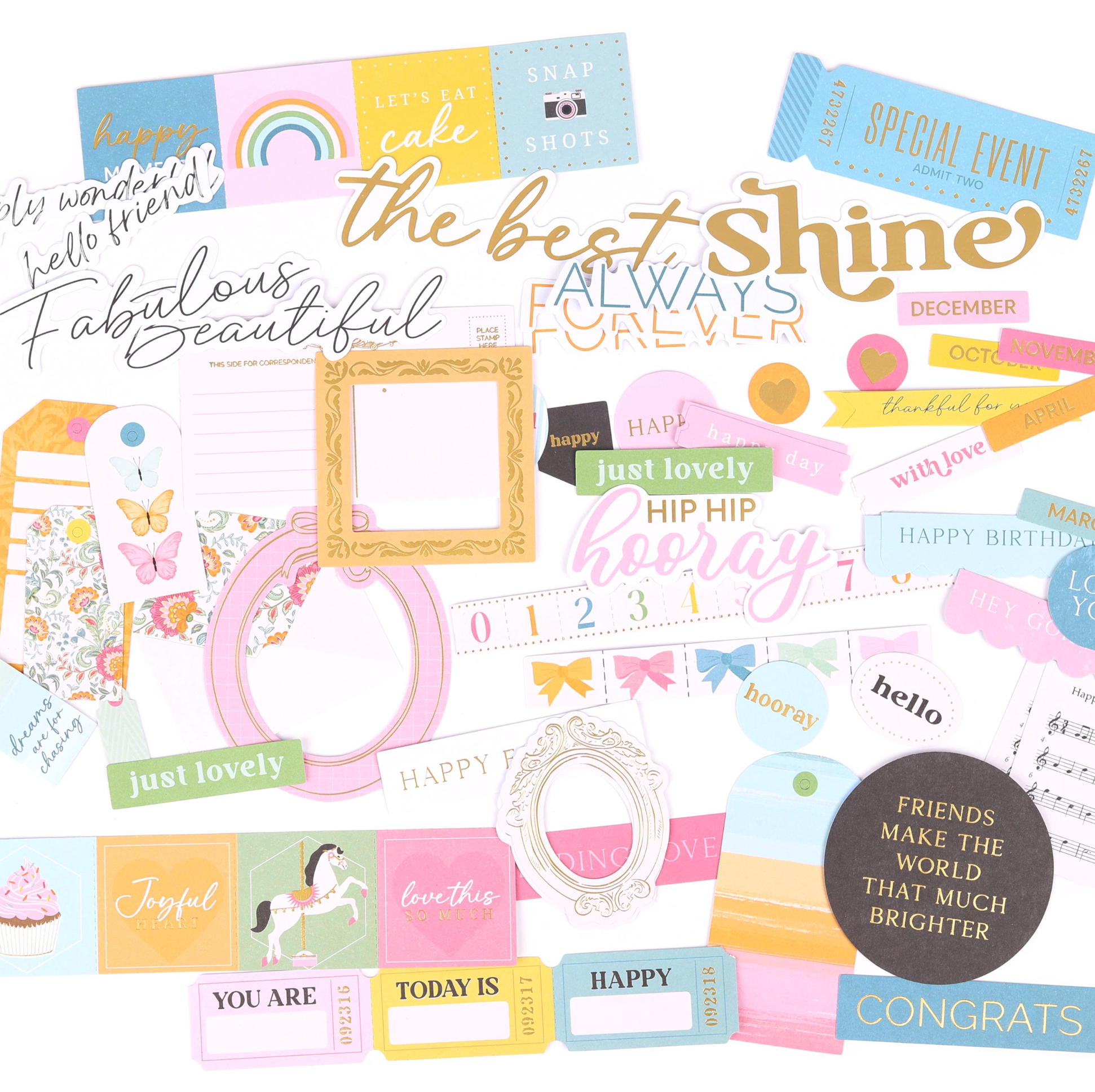 Rosies Studio Jubilee Die Cut Cardstock sentiments packaged assortment individual image