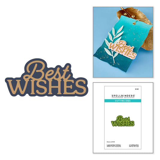 Spellbinders Layered Best Wishes Etched Dies