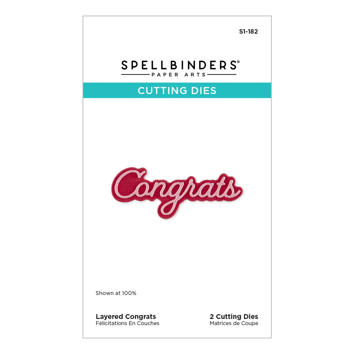 Congrats die sentiment shadow and font for cardmaking