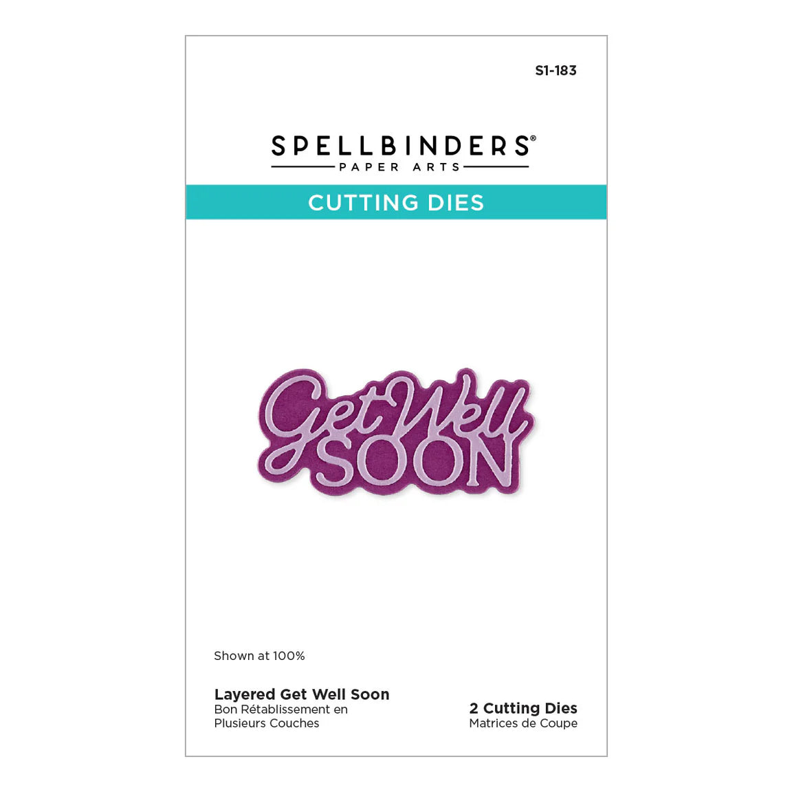 get well soon sentiment and shadow dies for cardmaking