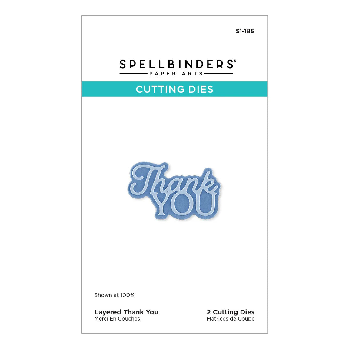 Spellbinders Layered Thank You Etched Dies