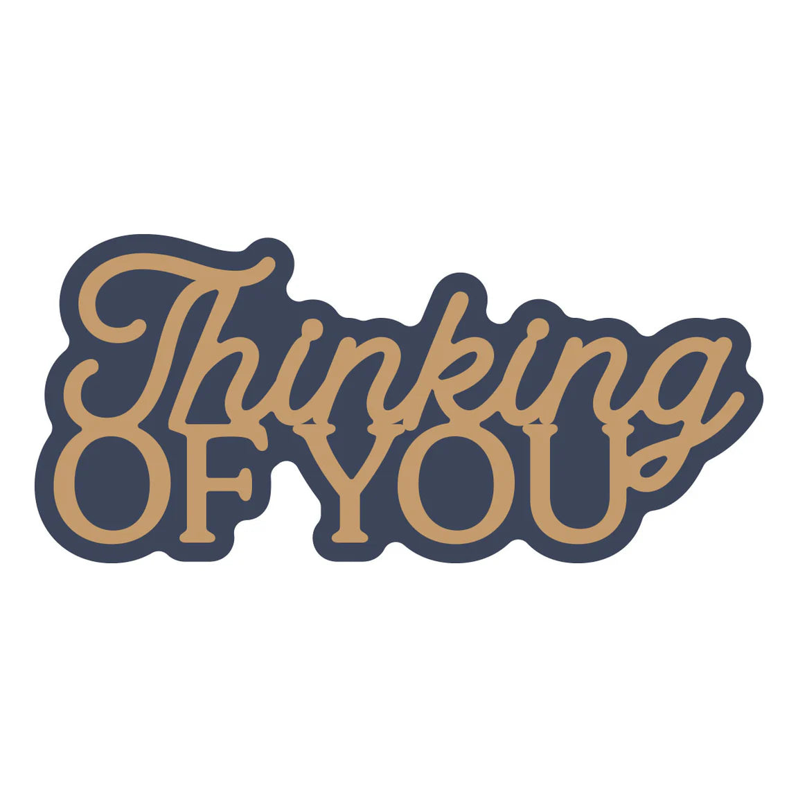  Spellbinders Thinking of You die sentiment shadow and font for cardmaking