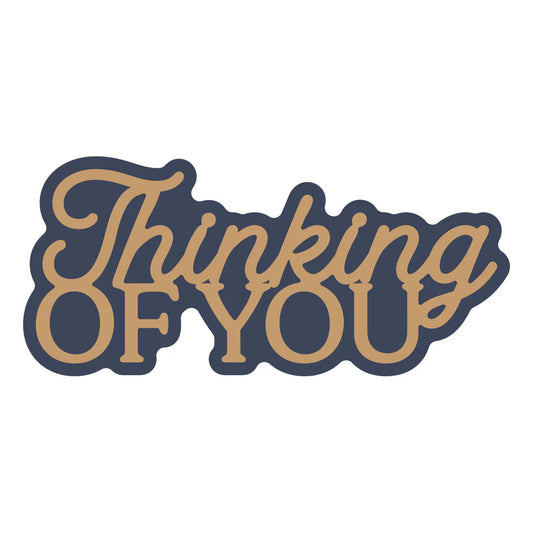  Spellbinders Thinking of You die sentiment shadow and font for cardmaking