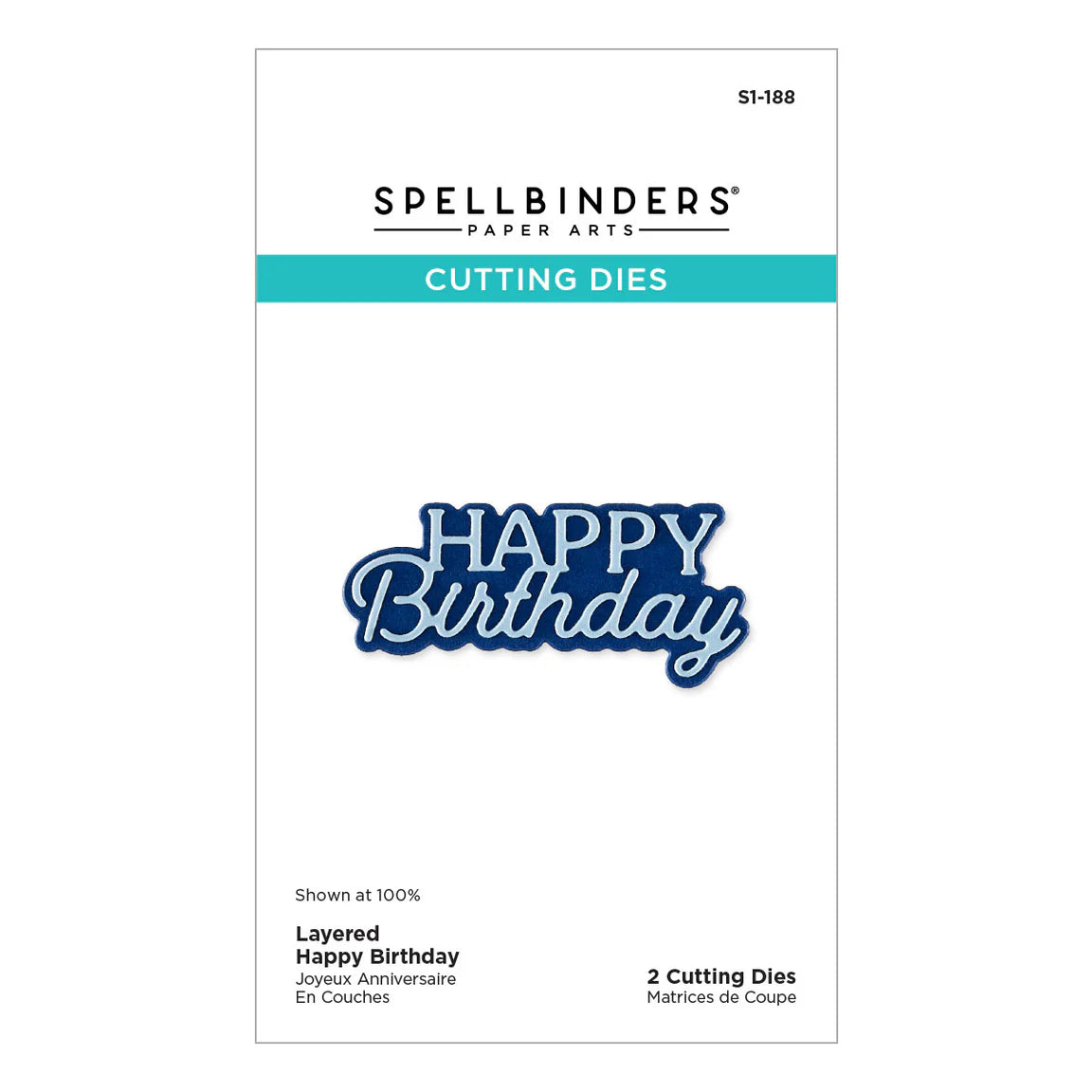 Happy Birthday  die sentiment shadow and font for cardmaking