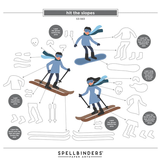 Spellbinders skiers die set assembly guide