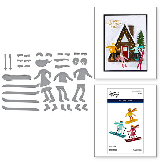 Spellbinders and Simon Hurly skiing die set