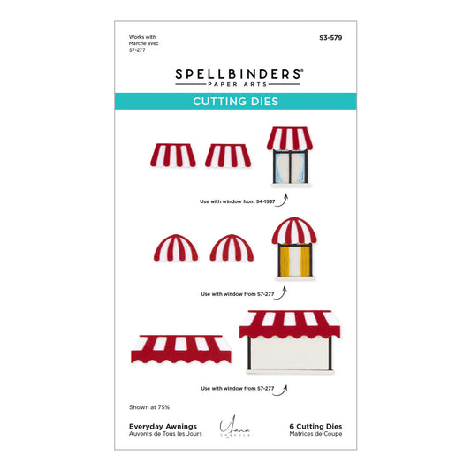 Spellbinders awning dies colored packaging 