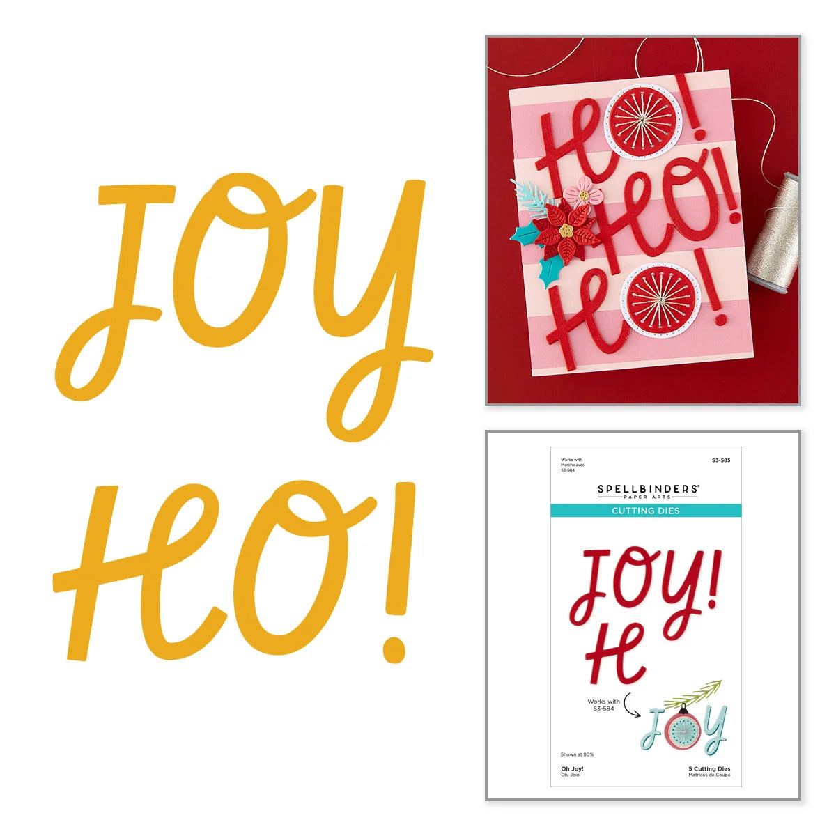 Spellbinders Oh Joy! Etched Stitching Dies