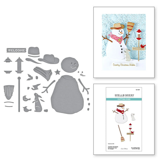 Spellbinders Country Snowman Etched Dies
