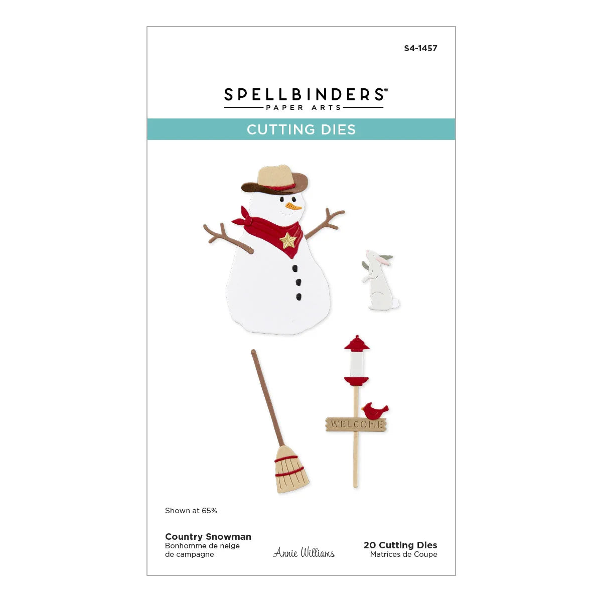 Spellbinders Country Snowman Etched Dies