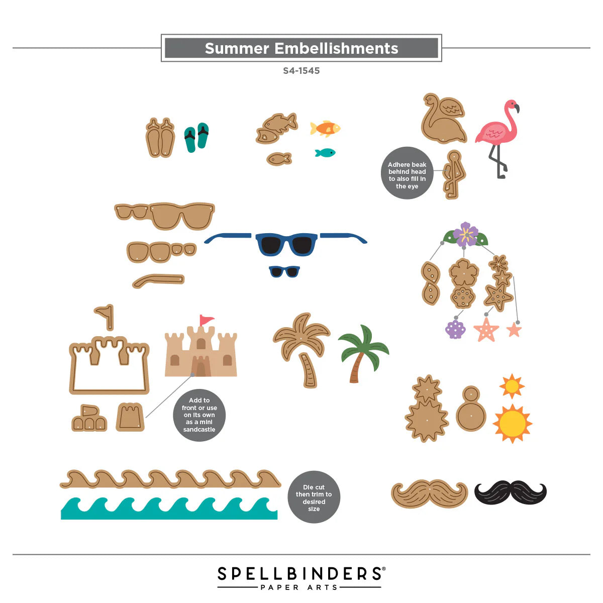 Spellbinders 3D Felt Décor Summer I Want It All! Bundle