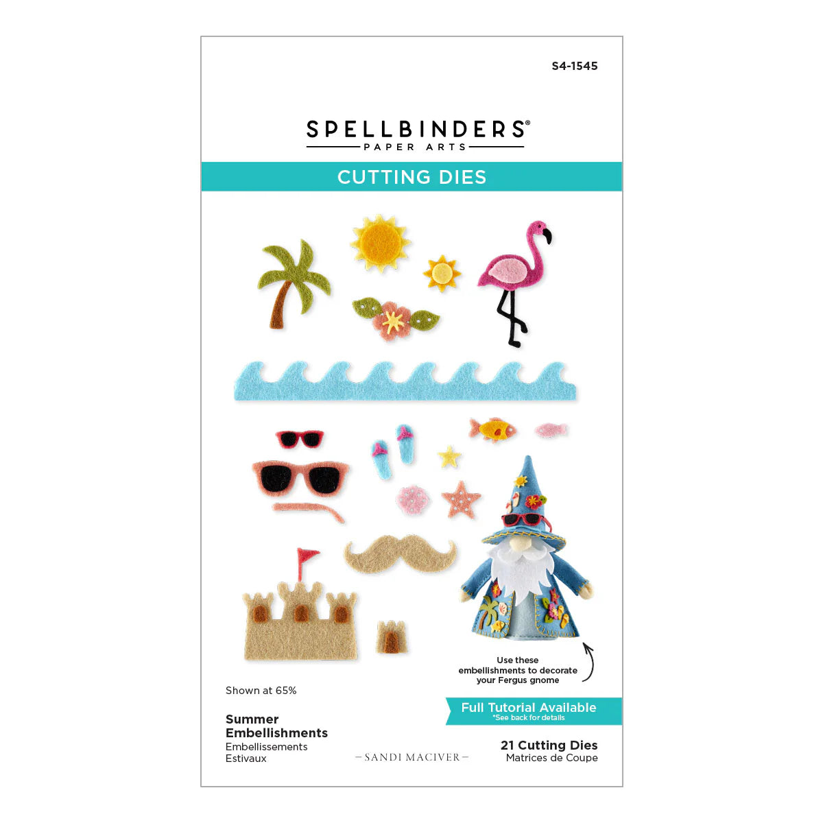 Spellbinders 3D Felt Décor Summer I Want It All! Bundle