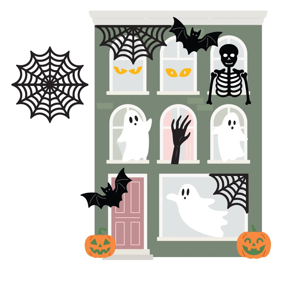 Spellbinders Halloween City Holiday Decorations Etched Dies
