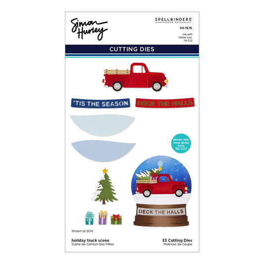 Spellbinders Holiday Truck Scene Etched Dies