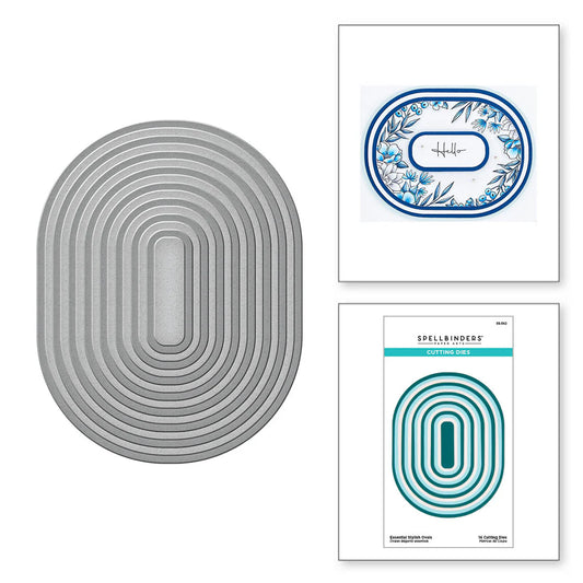 Spellbinders Stylish Ovals Essential Nestign Dies combo