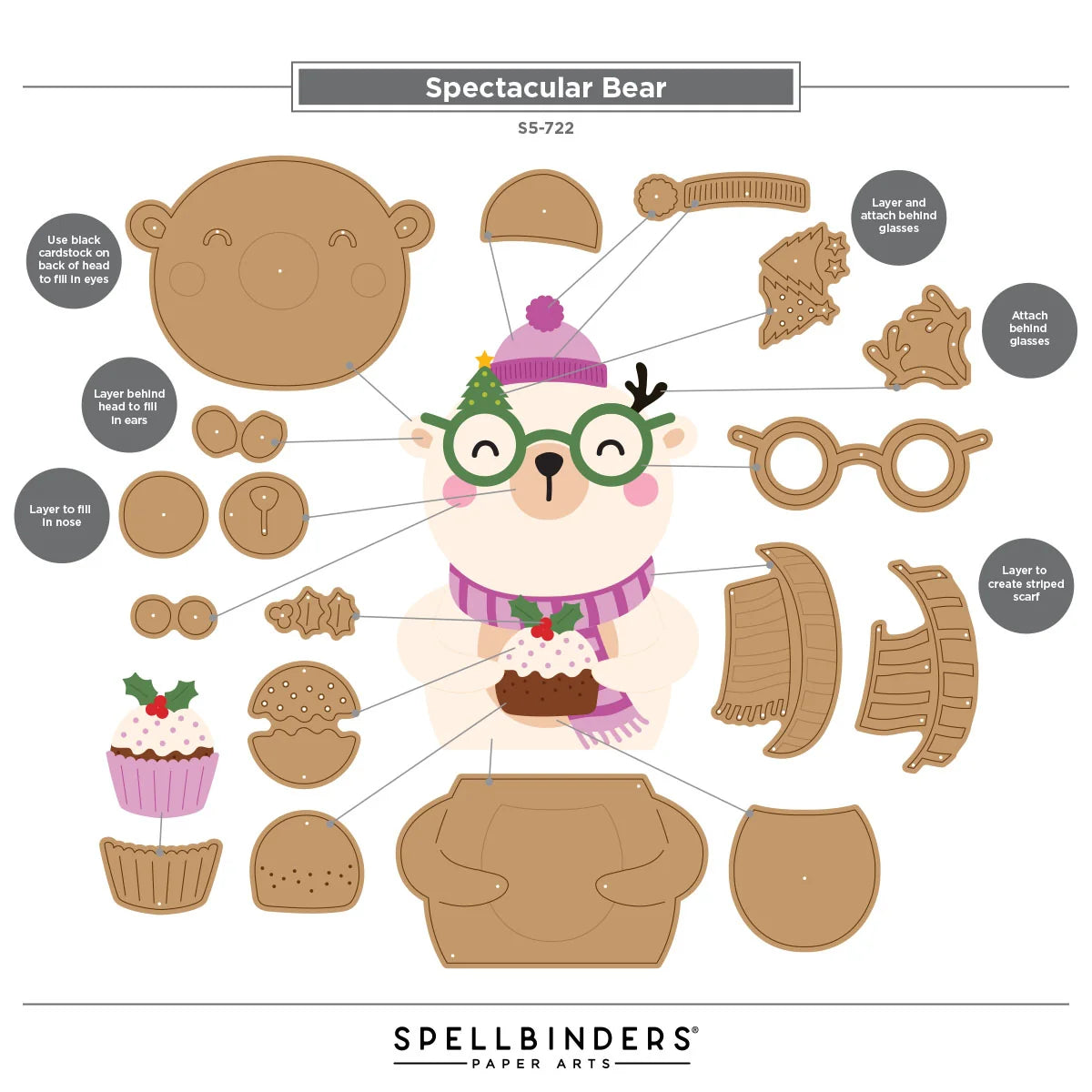 Spellbinders Spectacular Bear Etched Dies Bundle