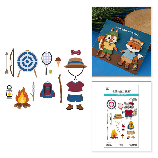 Camp themed die set for critter cards and projecrts