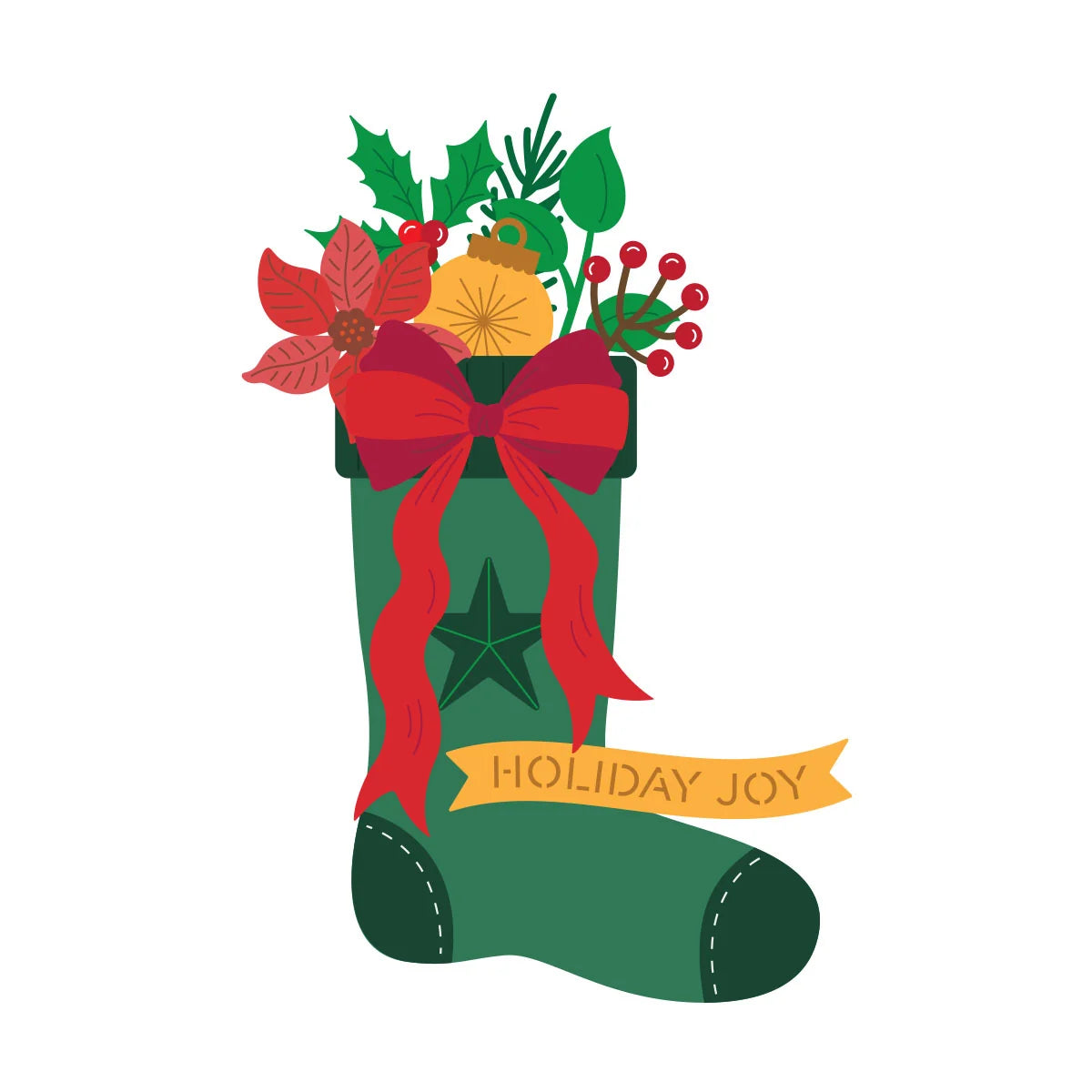 Spellbinders Old-Fashioned Christmas Stocking Etched Dies
