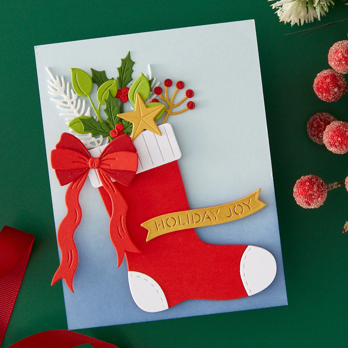 Spellbinders Old-Fashioned Christmas Stocking Etched Dies